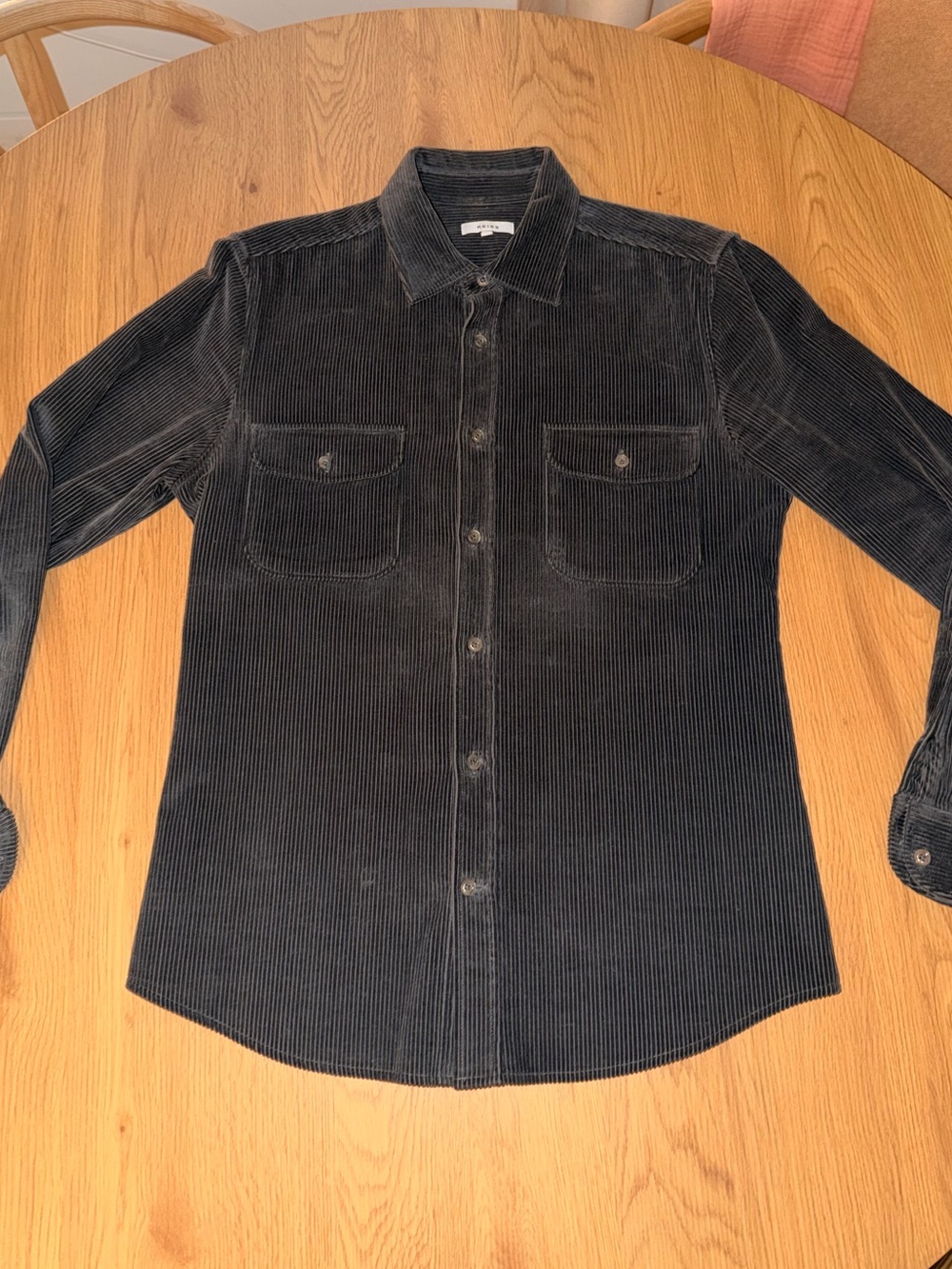 Reiss Blue Corduroy Button-Down Shirt